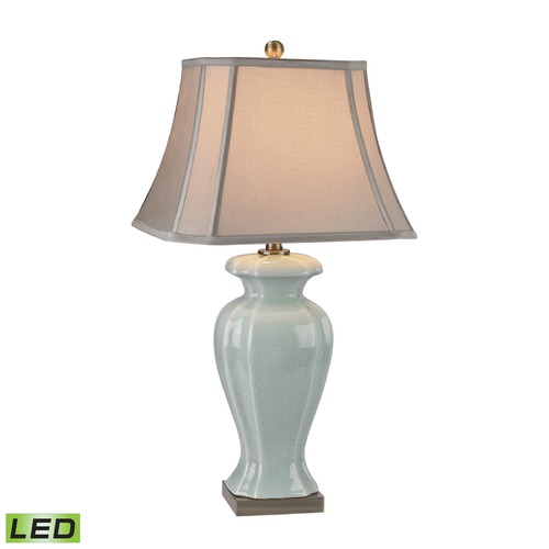 Elk Lighting Dimond Lighting Celadon, Antique Brass LED Table Lamp with Cut Corner Shade D2632-LED
