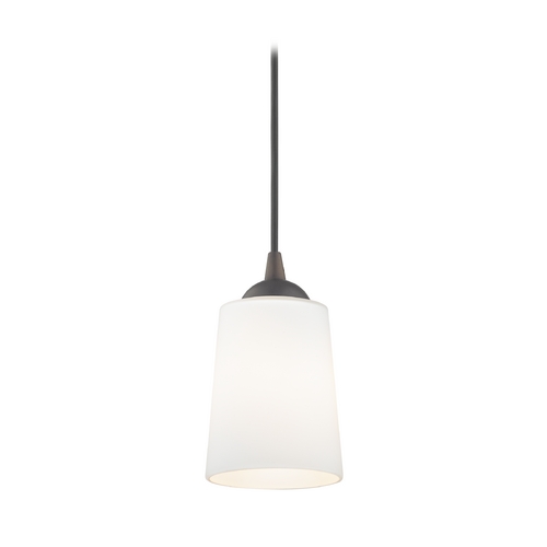 Design Classics Lighting Contemporary Mini-Pendant Light with Satin White Glass 582-220 GL1027