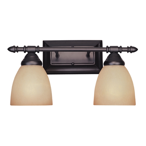 Designers Fountain Lighting Bathroom Light with Amber Glass in Oil Rubbed Bronze Finish 94002-ORB