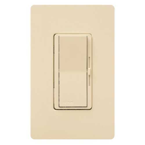 Lutron Dimmer Controls Diva Electronic Low-Voltage Paddle Dimmer in Ivory Single-Pole 300W DVELV-300P-IV