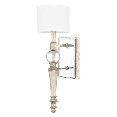 Capital Lighting Carlyle Wall Sconce in Gilded Silver by Capital Lighting 611711GS-654