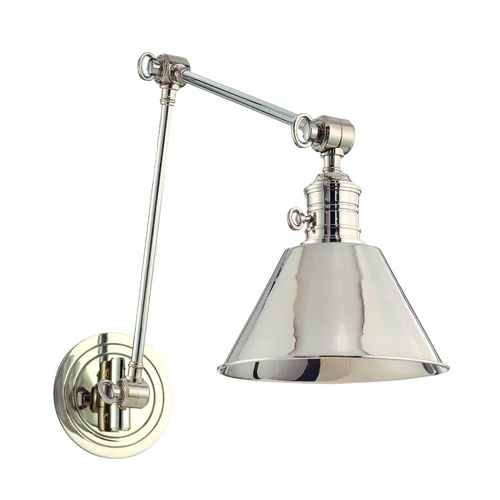 Hudson Valley Lighting Garden City Swing Arm Lamp in Polished Nickel by Hudson Valley Lighting 8323-PN