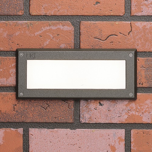 Kichler Lighting 9.50-Inch LED Brick Light in Textured Architectural Bronze 3000K by Kichler Lighting 15774AZT30R