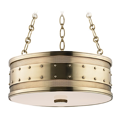 Hudson Valley Lighting Gaines Aged Brass Pendant by Hudson Valley Lighting 2216-AGB