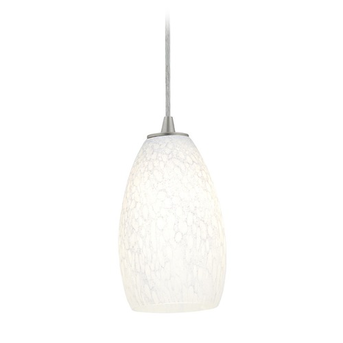 Access Lighting Champagne Brushed Steel LED Mini Pendant by Access Lighting 28012-3C-BS/WHST