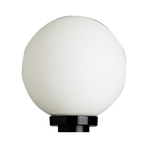Progress Lighting White Acrylic Globe Post Light in Black by Progress Lighting P5478-60