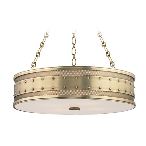 Hudson Valley Lighting Gaines Aged Brass Pendant by Hudson Valley Lighting 2222-AGB