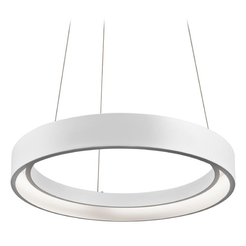 Elan Lighting Fornello 17.75-Inch LED Pendant in Sand Textured White by Elan Lighting 83452