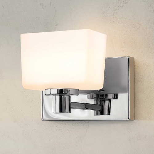 Hinkley Sconce with White Glass in Chrome Finish 5020CM