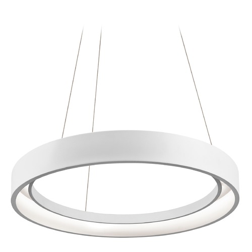 Elan Lighting Fornello 23.75-Inch LED Pendant in Sand Textured White by Elan Lighting 83454
