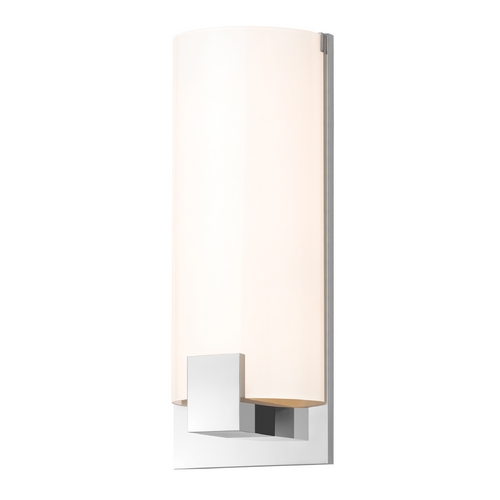 Sonneman Lighting Modern Sconce Wall Light with White Glass in Polished Chrome by Sonneman Lighting 3662.01