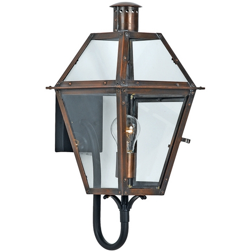 Quoizel Lighting Newbury Outdoor Wall Light in Aged Copper by Quoizel Lighting RO8410AC