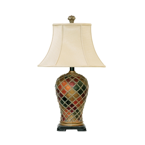 Elk Lighting Table Lamp with Beige / Cream Shade 91-152