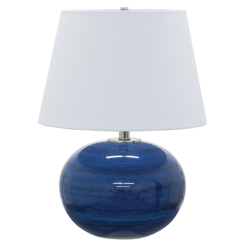 House of Troy Lighting Scatchard Stoneware Blue Gloss Table Lamp by House of Troy Lighting GS700-BG