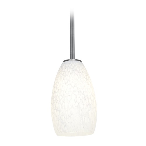 Access Lighting Champagne Brushed Steel LED Mini Pendant by Access Lighting 28012-3R-BS/WHST