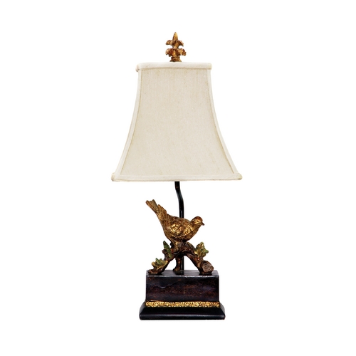 Elk Lighting Dimond Lighting Gold Leaf, Black Table Lamp with Square Shade 91-171