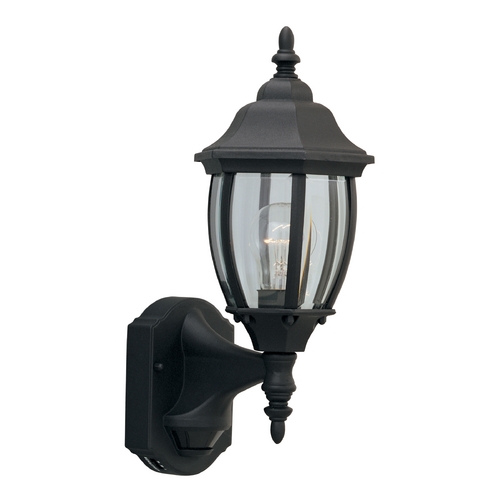 Designers Fountain Lighting Outdoor Wall Light with Clear Glass in Black Finish 2420MD-BK