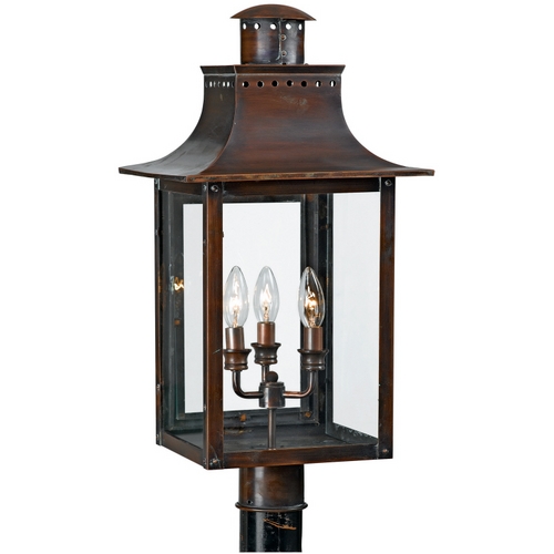 Quoizel Lighting Chalmers Post Light in Aged Copper by Quoizel Lighting CM9012AC