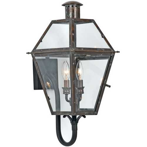Quoizel Lighting Rue De Royal Outdoor Wall Light in Aged Copper by Quoizel Lighting RO8311AC