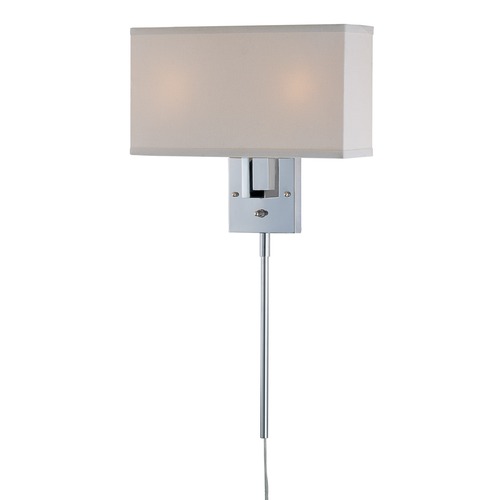 Lite Source Lighting Serafino Chrome Wall Lamp by Lite Source Lighting LS-16586C/WHT