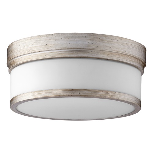 Quorum Lighting Celeste 12-Inch Flush Mount in Aged Silver Leaf with Opal Glass by Quorum Lighting 3509-12-60