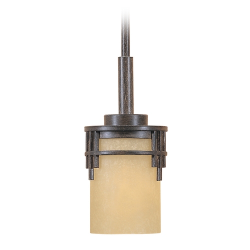 Designers Fountain Lighting Mini-Pendant Light with Beige / Cream Glass 82130-WM
