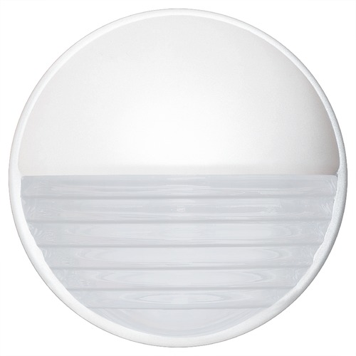 Besa Lighting Frosted Ribbed Glass Outdoor Wall Light White Costaluz by Besa Lighting 301953-FR