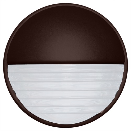 Besa Lighting Frosted Ribbed Glass Outdoor Wall Light Bronze Costaluz by Besa Lighting 301998-FR