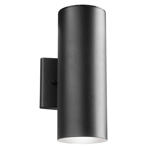 Kichler Lighting 12-Inch LED Cylinder Outdoor Wall Light in Textured Black 3000K by Kichler Lighting 11251BKT30