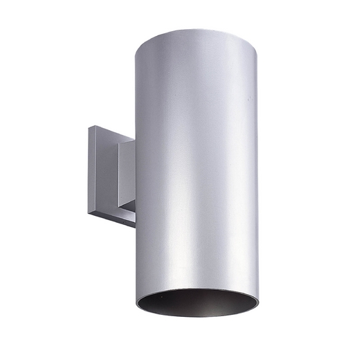 Progress Lighting Cylinder Metallic Gray Outdoor Wall Light by Progress Lighting P5641-82