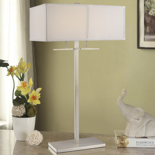 Design Classics Lighting Two-Light Table Lamp with Shade 6092-09 / SH7370