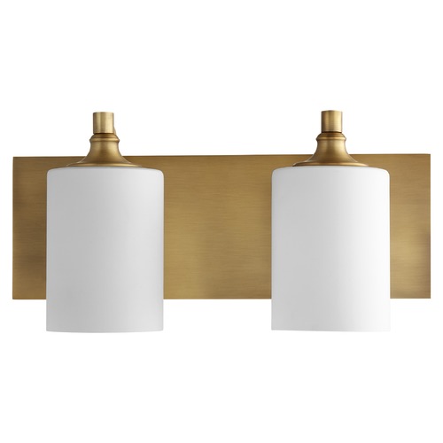 Quorum Lighting Celeste Aged Brass Bathroom Light by Quorum Lighting 5009-2-80