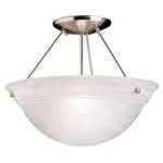 Two-Light Semi-Flush Ceiling Fixture