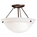 Two-Light Semi-Flush Ceiling Fixture