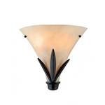 Two-Light Pocket Wall Sconce with Leaf Designed Base 