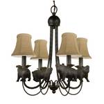 Four-Light Flying Pigs Chandelier