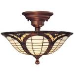 Two-Light Tiffany Ceiling Fixture