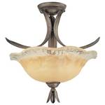 Two-Light Semi-Flush Ceiling Fixture