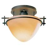 Semi-Flush Ceiling Fixture with Opal Glass Dome