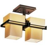 Two-Light Semi-Flush Ceiling Fixture