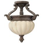 Two-Light Semi-Flush Ceiling Fixture