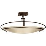 Two-Light Oval Semi-Flush Ceiling Fixture