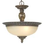 Convertible Ceiling Fixture with Caramelized Glass 