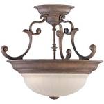 Two-Light Semi-Flush Ceiling Fixture  