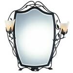 Crest-Shaped Mirror with Two Lights