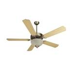 52-Inch Ceiling Fan with Energy Savings Alabaster Light Kit