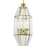 Six-Light Pendant with Glass Shade 