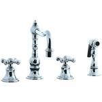 4-hole Widespread Kitchen Faucet with Side Spray
