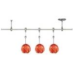 Fireball Three-Light Pendant Rail Kit