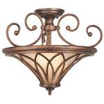 Two-Light Semi-Flush Ceiling Fixture